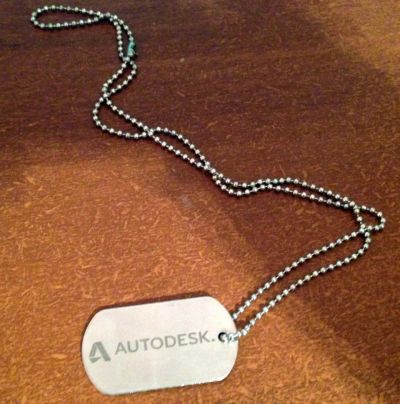 Лот: 4640167. Фото: 1. Армейский жетон Autodesk special... Кулоны, подвески