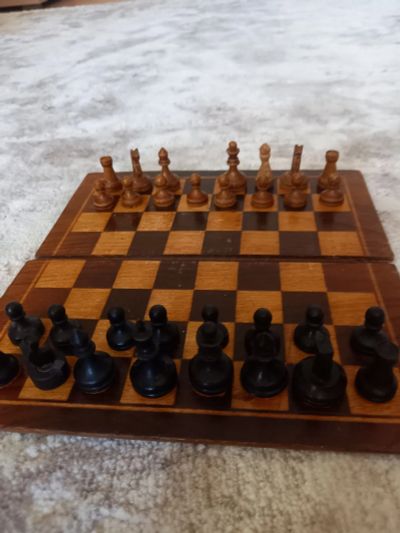 Лот: 20022284. Фото: 1. Шахматы СССР деревянные. Шахматы, шашки, нарды