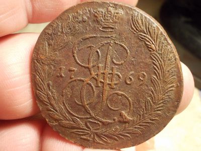 Лот: 15769053. Фото: 1. R! Редкость-Пятак 1769 года, ЕМ... Россия до 1917 года