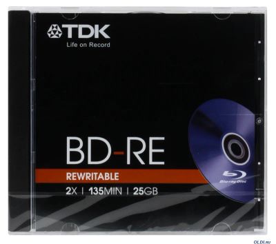Лот: 6671991. Фото: 1. Оптический диск BD-RE TDK 25Гб... CD, DVD, BluRay