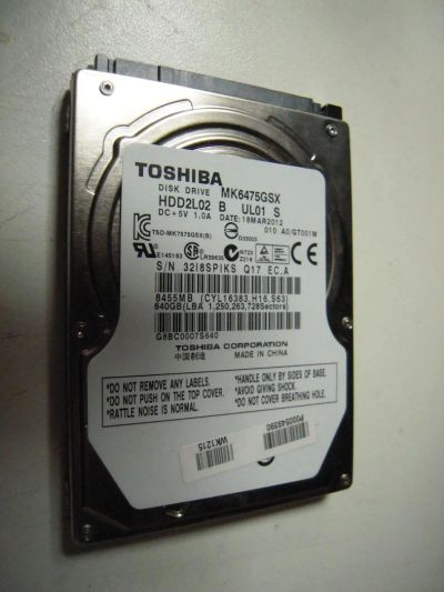 Лот: 6592686. Фото: 1. HDD жесткий диск. Toshiba 640... Жёсткие диски