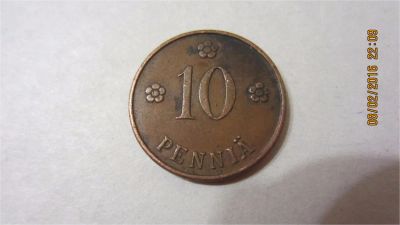 Лот: 6890916. Фото: 1. №36 Финляндия 10 пенни 1926г. Европа