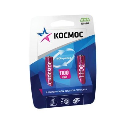 Лот: 12123305. Фото: 1. Аккумулятор Космос 1100 R03 BL... Батарейки, аккумуляторы, элементы питания