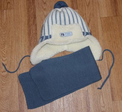 Лот: 12274068. Фото: 1. Зимняя шапка + шарф (детский... Шарфы, платки