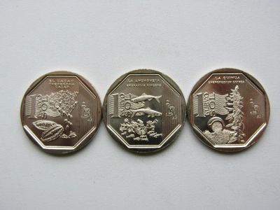 Лот: 6405620. Фото: 1. Перу , набор из 3 монет 2013 г... Америка
