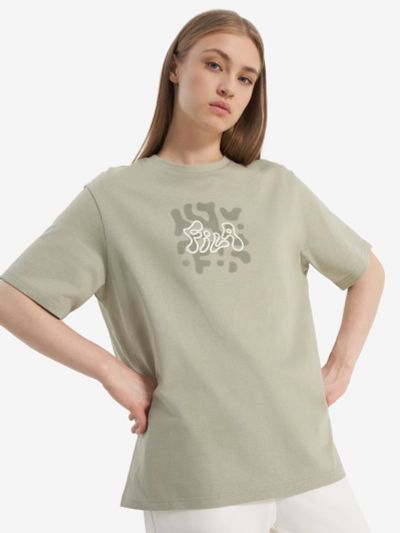 Лот: 25625271. Фото: 1. Футболка женская FILA, Зеленый. Другое (спортивная одежда)