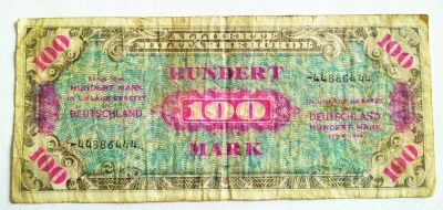 Лот: 25774264. Фото: 1. Германия 100 марок 1944 оккупационная... Германия и Австрия