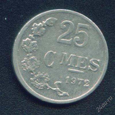 Лот: 257979. Фото: 1. люксембург 25 сантимов 1972. Европа