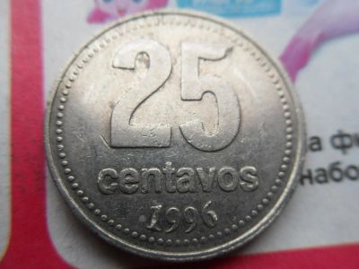 Лот: 10789664. Фото: 1. Аргентина 25 сентаво 1996. Америка