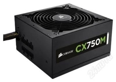 Лот: 3823008. Фото: 1. Corsair CX750M 750W Куплен 15... Корпуса, блоки питания