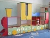 Лот: 4009772. Фото: 1. Стенка "Паровоз". Мебель для детских садов