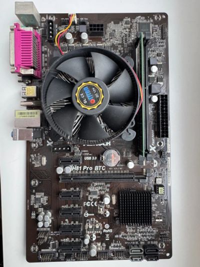 Лот: 24878762. Фото: 1. Мат. плата Asrock H81 Pro BTC... Материнские платы