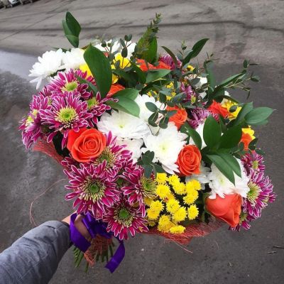 Лот: 9429812. Фото: 1. яркий сборный букет=))). Свежие цветы