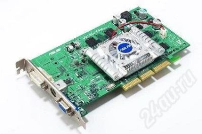 Лот: 697551. Фото: 1. ASUS V9180 на чипе GeForce4 MX... Видеокарты
