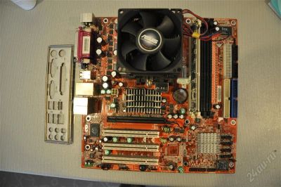 Лот: 2496302. Фото: 1. Athlon64 3200+, кулер,1Gb ОЗУ... Материнские платы