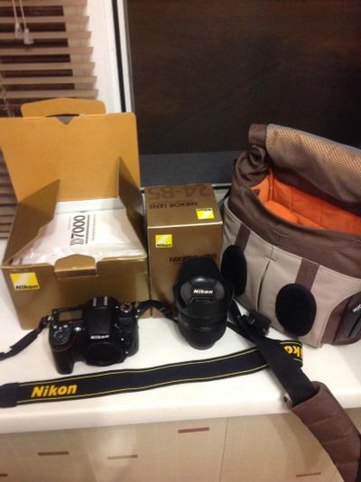 Лот: 7804653. Фото: 1. Nikon D7000 body, Nikon 24-85mm... Цифровые зеркальные