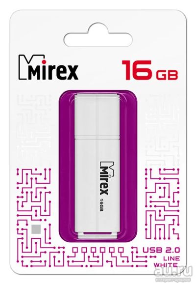 Лот: 17237278. Фото: 1. USB 16 Gb Mirex Line white USB... USB-флеш карты