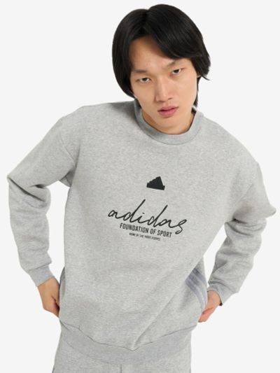 Лот: 24326866. Фото: 1. Свитшот мужской adidas, Серый. Другое (спортивная одежда)