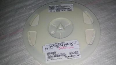 Лот: 9446315. Фото: 1. Резистор ЧИП SMD 0603 5% RC0603J... Резисторы