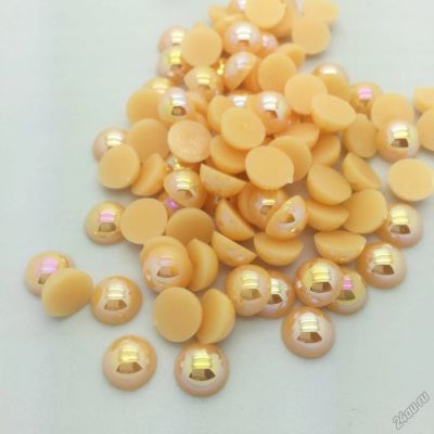 Лот: 7066210. Фото: 1. Акриловые полужемчужины 8 мм золотистые. Скрапбукинг