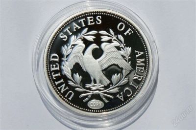 Лот: 1069190. Фото: 1. доллар 1794 года. пруф ___(38... Америка