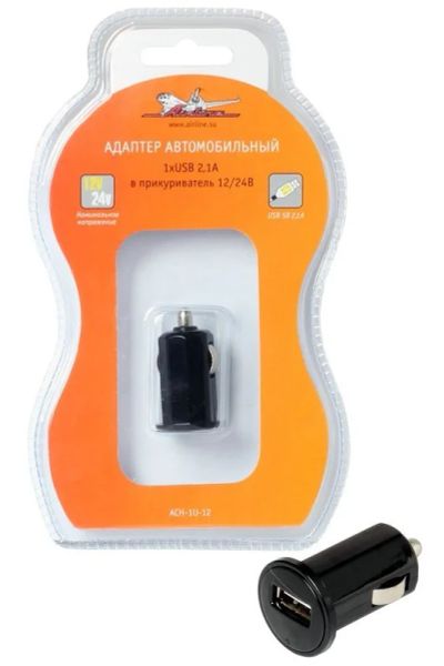 Лот: 15573838. Фото: 1. Адаптер автомобильный 1хUSB 2... Зарядные устройства, блоки питания, адаптеры сетевые для смартфонов