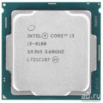 Лот: 14485769. Фото: 1. Процессор INTEL Core i3 8100... Процессоры