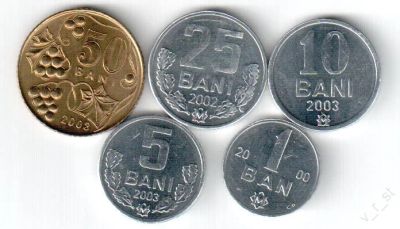 Лот: 8967551. Фото: 1. Молдова Набор 5 монет 2006 - 2013... Страны СНГ и Балтии