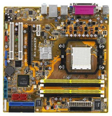 Лот: 4267255. Фото: 1. Мат плата Asus M2NPV AM2 4xddr... Материнские платы