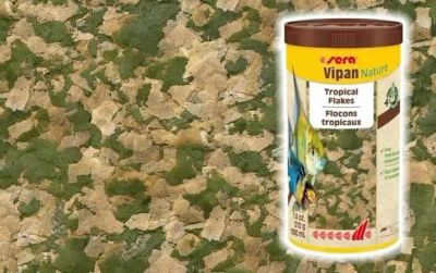 Лот: 16663499. Фото: 1. Sera Vipan Nature - хлопьевидный... Корма