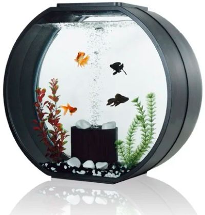 Лот: 11324651. Фото: 1. Аквариум "Deco O Mini" черный... Аквариумы, террариумы