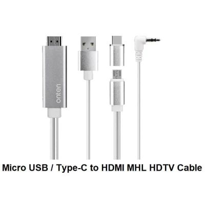 Лот: 22980537. Фото: 1. Адаптер Onten HDMI (шт) -micro... Шнуры, кабели, разъёмы