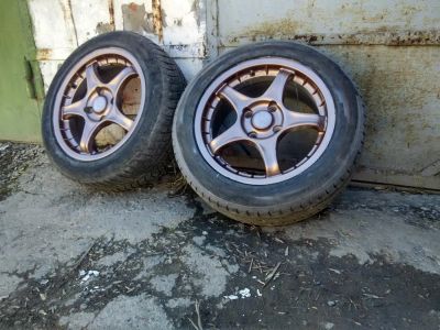 Лот: 7408482. Фото: 1. Диски с летней резиной + две покрышки... Шины на дисках