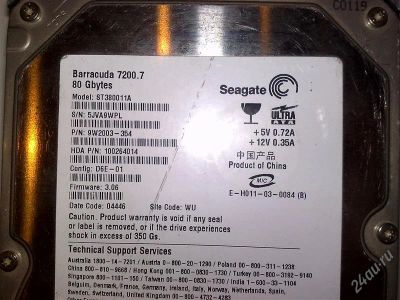 Лот: 760499. Фото: 1. 80gb IDE. Жёсткие диски (HDD)