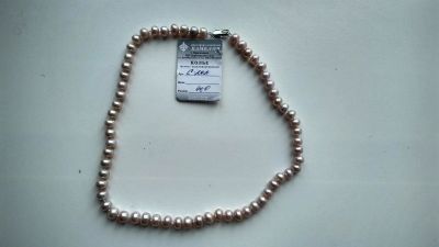 Лот: 13880639. Фото: 1. Колье жемчуг натуральный розовый. Колье