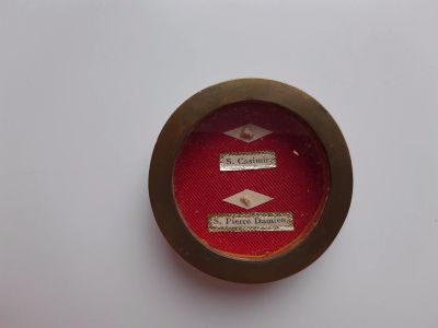 Лот: 15615112. Фото: 1. мощевик святой Казимир, князь... Другое (антиквариат)