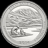 Лот: 4497899. Фото: 1. США 25 центов 2014 года. 24 монета... Америка