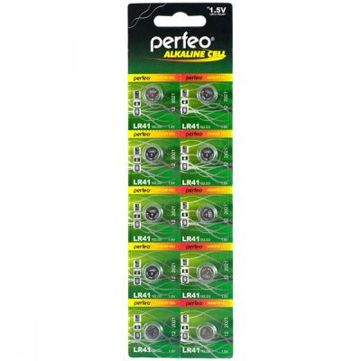 Лот: 22142469. Фото: 1. PERFEO AG3 LR41(392A)/10BL Alkaline... Батарейки, аккумуляторы, элементы питания