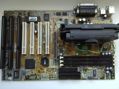 Лот: 3686088. Фото: 1. Материнская плата Asus P2B с процессором... Материнские платы