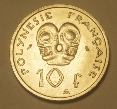 Лот: 4317439. Фото: 1. Французская Полинезия. 10 франков... Австралия и Океания