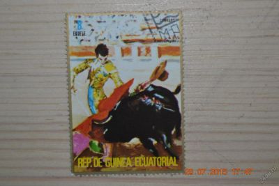 Лот: 5873505. Фото: 1. Марка Экваториальной Гвинеи 1975г... Марки