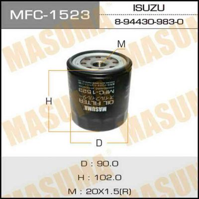Лот: 14321577. Фото: 1. Masuma MFC-1523 Фильтр масляный... Расходные материалы