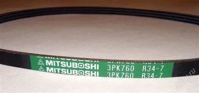 Лот: 912853. Фото: 1. Ремень ГУР Mitsuboshi 3PK760 для... Двигатель и элементы двигателя