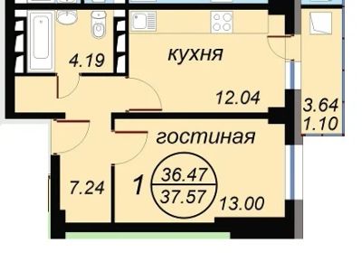 Лот: 4507895. Фото: 1. Продам 1-ком. Кленовый дворик. Квартиры, студии