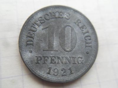 Лот: 23225605. Фото: 1. Германия 10 пфеннигов 1921. Германия и Австрия