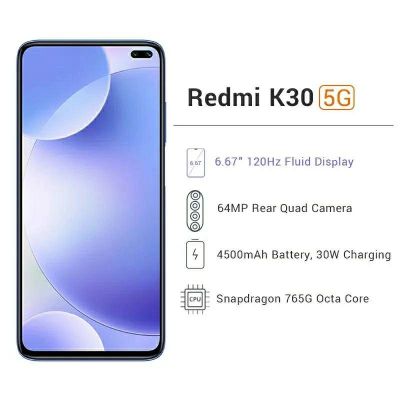 Лот: 17873867. Фото: 1. Xiaomi Redmi K30 5g 6/64 blue. Смартфоны