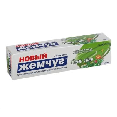 Лот: 25406480. Фото: 1. Зубная паста Новый Жемчуг, Семь... Уход за полостью рта