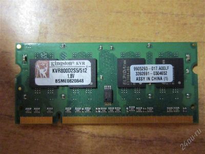 Лот: 2170240. Фото: 1. DDR 2 SO-DIMM 512 мб. Оперативная память