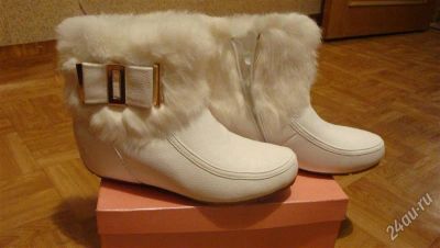Лот: 2162183. Фото: 1. Белые ботиночки. Ботинки, полуботинки