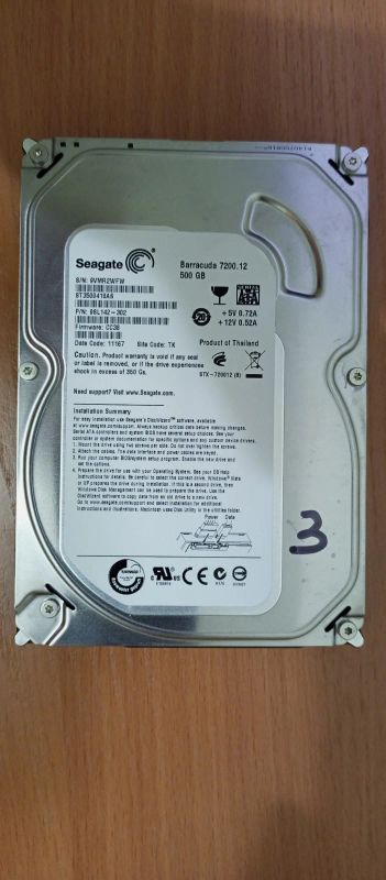 Лот: 18413649. Фото: 1. Жесткий диск Seagate ST3500418AS... Жёсткие диски